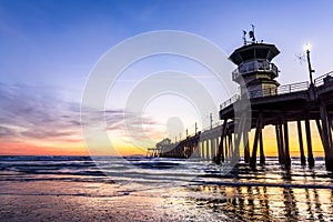 Huntington beach Pier at Sunset