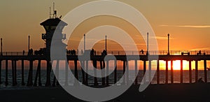 Huntington Beach Pier at Sunset