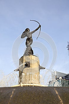 Huntress Diana Fountain (Fuente de la Diana Cazadora) in Mexico DF, Mexico