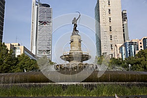 Huntress Diana Fountain (Fuente de la Diana Cazadora) in Mexico DF, Mexico