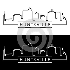 Huntsville skyline. Linear style.