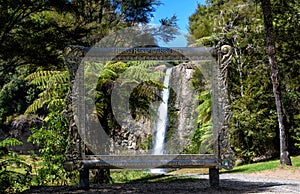 Hunua falls photo frame in the Waharau Regional Park area,Auckland,new zealand-7