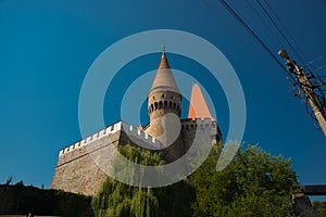 The Hunyad Castle. Medieval Gothic-Renaissance castle in Hunedoara,Transylvania. Castelul Huniazilor or Castelul Corvinestilor,