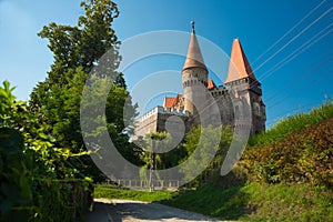 The Hunyad Castle. Medieval Gothic-Renaissance castle in Hunedoara,Transylvania. Castelul Huniazilor or Castelul Corvinestilor,