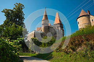 The Hunyad Castle. Medieval Gothic-Renaissance castle in Hunedoara,Transylvania. Castelul Huniazilor or Castelul Corvinestilor,