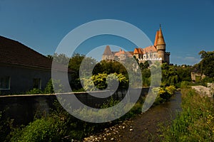 The Hunyad Castle. Medieval Gothic-Renaissance castle in Hunedoara,Transylvania. Castelul Huniazilor or Castelul Corvinestilor,