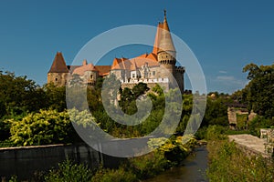 The Hunyad Castle. Medieval Gothic-Renaissance castle in Hunedoara,Transylvania. Castelul Huniazilor or Castelul Corvinestilor,