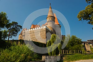 The Hunyad Castle. Medieval Gothic-Renaissance castle in Hunedoara,Transylvania. Castelul Huniazilor or Castelul Corvinestilor,