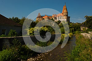 The Hunyad Castle. Medieval Gothic-Renaissance castle in Hunedoara,Transylvania. Castelul Huniazilor or Castelul Corvinestilor,