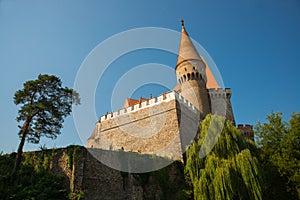 The Hunyad Castle. Medieval Gothic-Renaissance castle in Hunedoara,Transylvania. Castelul Huniazilor or Castelul Corvinestilor,