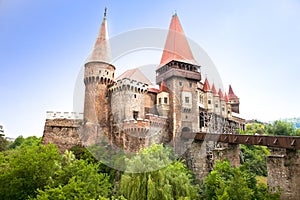 The Hunyad museum. Renaissance castle in Hunedoara , Romania photo
