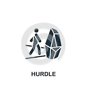 Hurdle icon. Monochrome simple sign from challenges collection. Hurdle icon for logo, templates, web design and