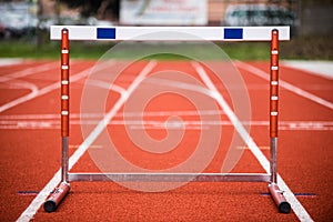 Hurdle  on race track