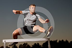 Hurdling in track and field