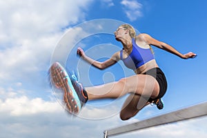 Hurdling in track and field