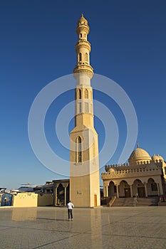 Hurghada. Egypt. December 26, 2014: Beautiful architecture of the mosque