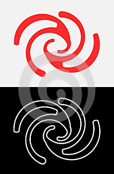 Huricane Aggressive icon logo design