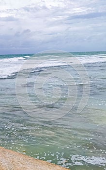 Hurricane 2021 thunderstorm tropical storm in Playa del Carmen Mexico