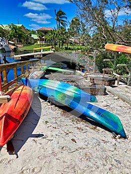 Hurricane destruction kayaks Estero Florida