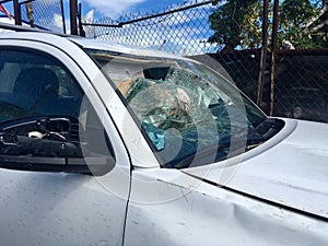 Hurricane devastation in St.Thomas, Caribbean