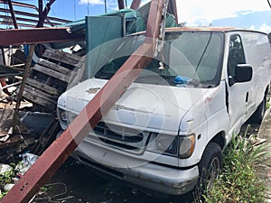 Hurricane devastation in St.Thomas, Caribbean