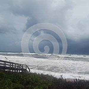 Hurricane Dorian clouds creep by flagler beach photo