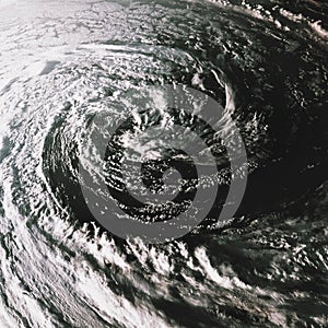 Hurricane on Earth viewed from space. Typhoon over planet Earth..Elements of this image are furnished by NASA