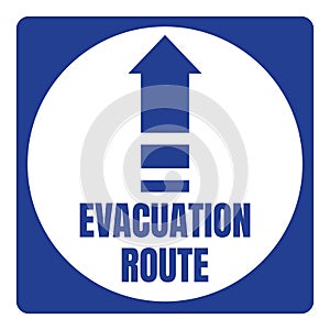 Hurricane Evacuation Route Road Sign Blue Square