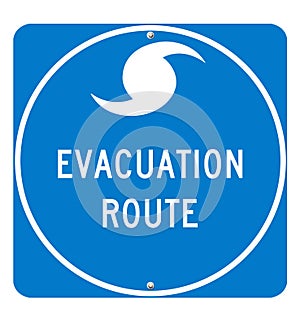 Hurricane Evacuation Route Sign