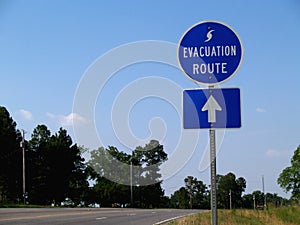 Hurricane Evacuation Route Sign photo