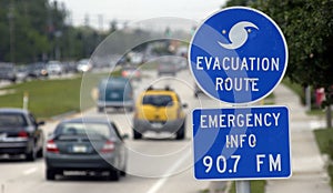Hurricane evacuation sign