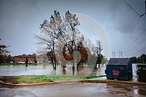 Hurricane flood and wind damage