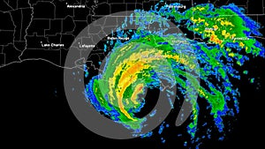 Hurricane Gustav (2008) Landfall Time Lapse