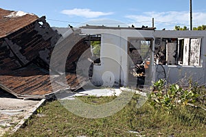 Hurricane house damage