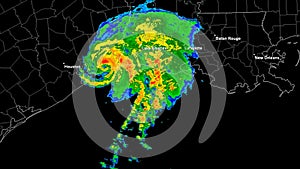 Hurricane Humberto (2007) Landfall Time Lapse