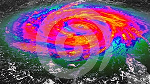 Hurricane Infrared Satellite View