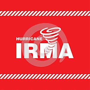 Hurricane Irma Red Safety Poster