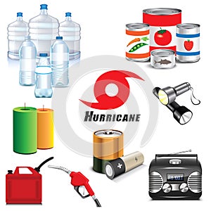 Hurricane Preparation Icons & Supplies photo