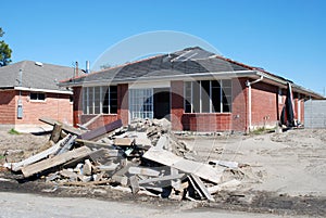 Hurricane Ravaged House