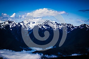 Hurricane Ridge mountain range landscape in Olympic National Park