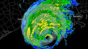 Hurricane Rita (2005) Landfall Time Lapse