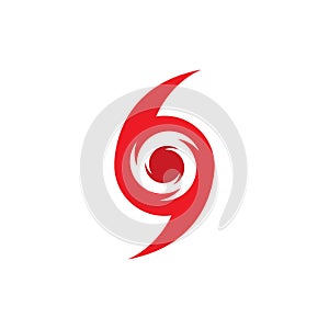 Hurricane symbol, abstract hurricane icon