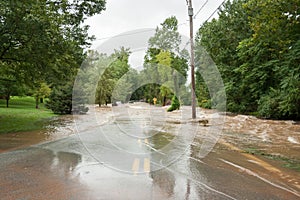 Hurricane Waters Flooding the Land