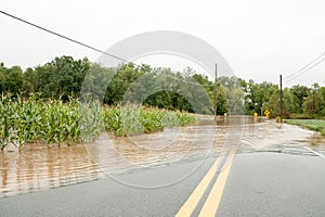 Hurricane Waters Flooding the Land