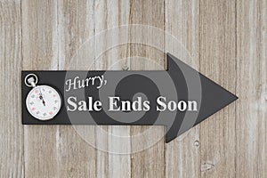 Hurry Sale ends soon sign