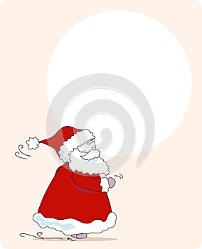 hurry, santa! greeting card