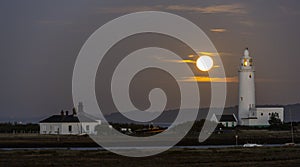 Hurst Point Lighthouse Full Moon