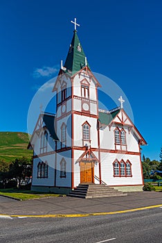 Husavik wooden church on Iceland