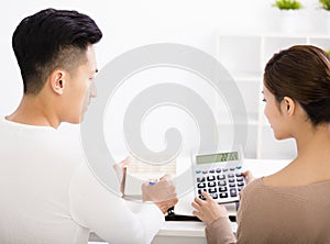 Husband and wife with family finance concept