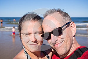 Husband and wife at the sea